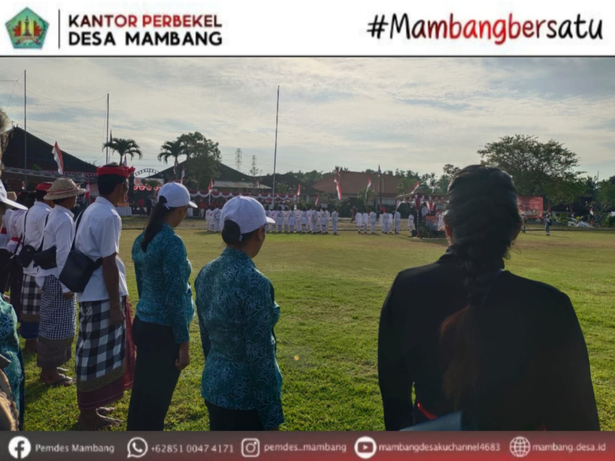 UPACARA PENGIBARAN BENDERA MERAH PUTIH MERAYAKAN HUT RI KE 80 DI DESA TANGGUNTITI