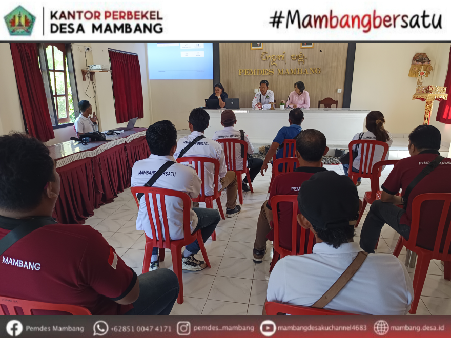 RAPAT KAWIL DESA MAMBANG MENGENAI DATA SDGs dan Desa Presisi