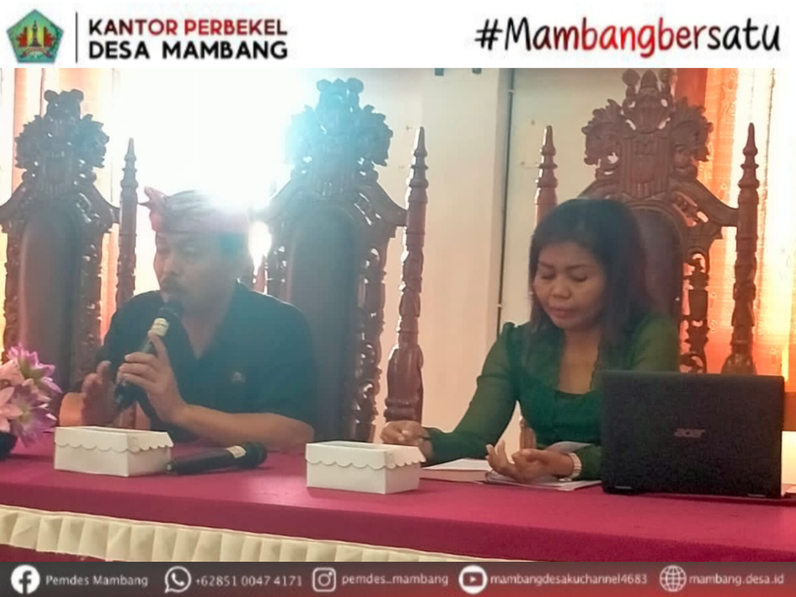 BAPAK PERBEKEL MENGHADIRI RAPAT DI KANTOR CAMAT TABANAN MENGENAI PENDATAAN INOVASI DESA