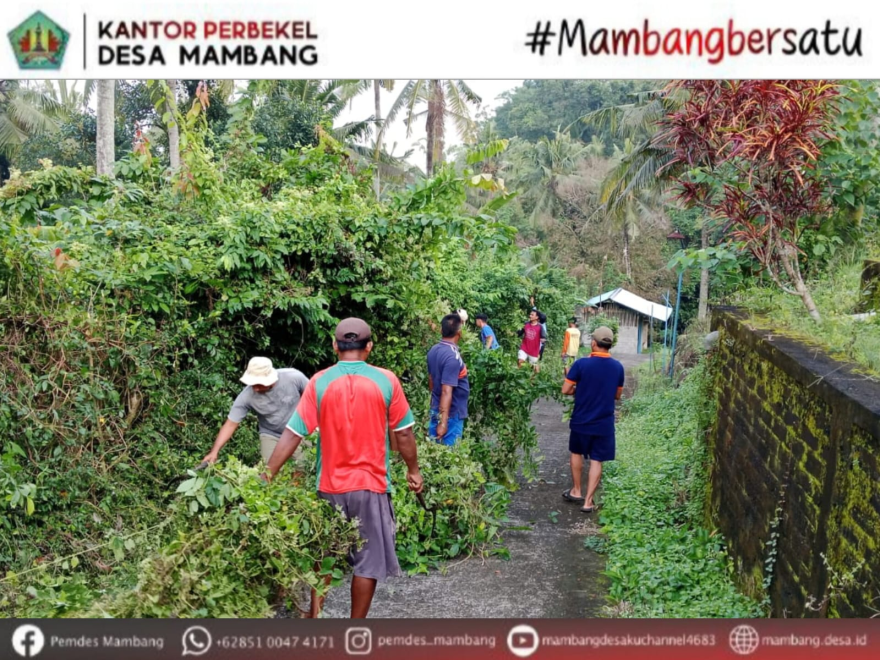 KEGIATAN MASYARAKAT DESA MAMABNG BERSIH-BERSIH DI HARI MINGGU